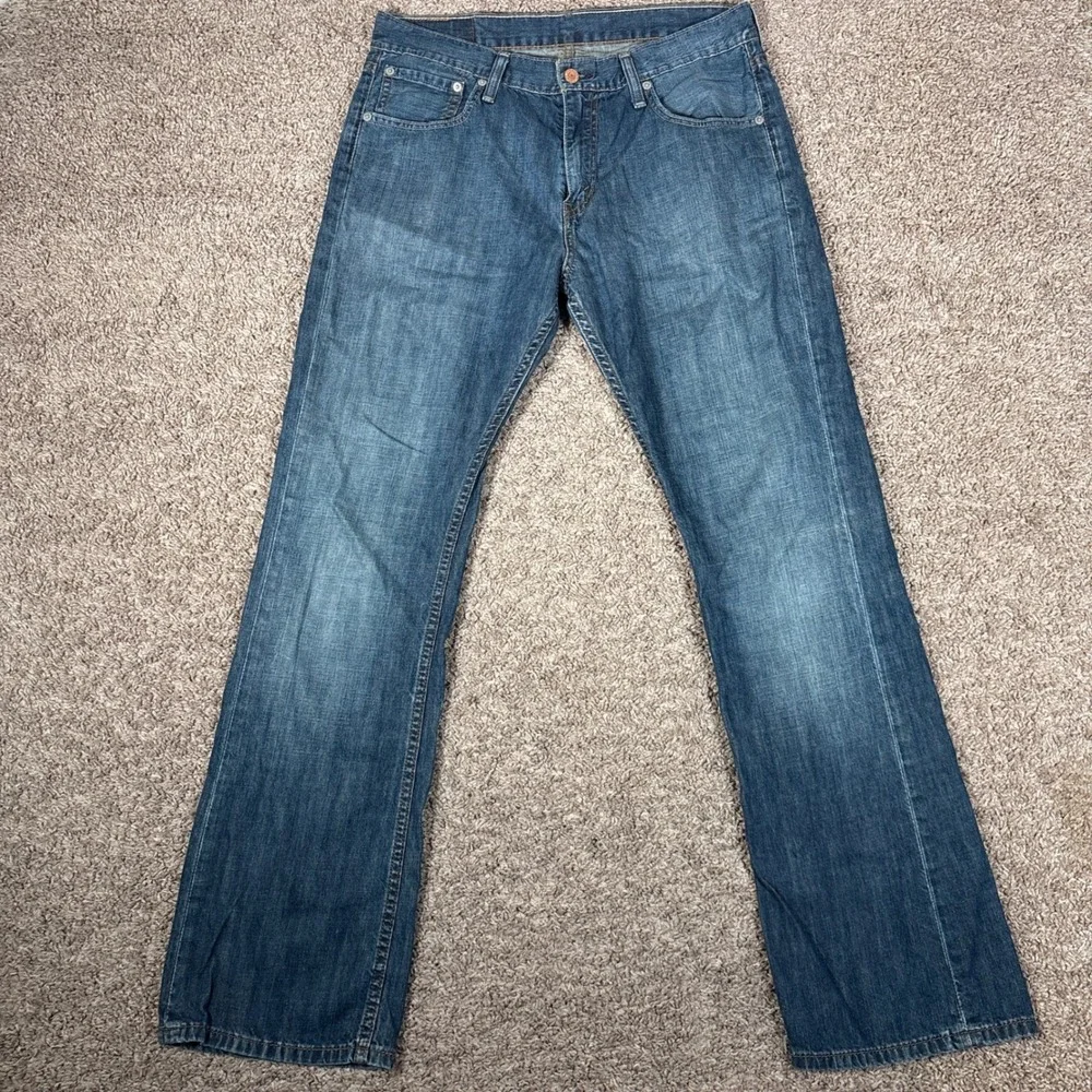 Levis 527 Slim Bootcut Jeans Mens 33x32 Blue Medium Wash Denim Pants 9955